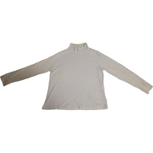 Lands' End Relaxed Fit Turtleneck in White